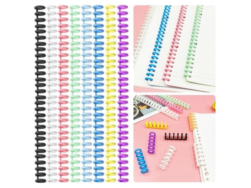 A4 A5 B5 Detachable 30 Hole Round Hole Coil Binding Strip 10pcs DIY Binder Carousel 2
