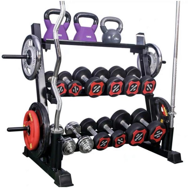 149KG Hex Dumbbells with Dumbbells Rack Carousel 1