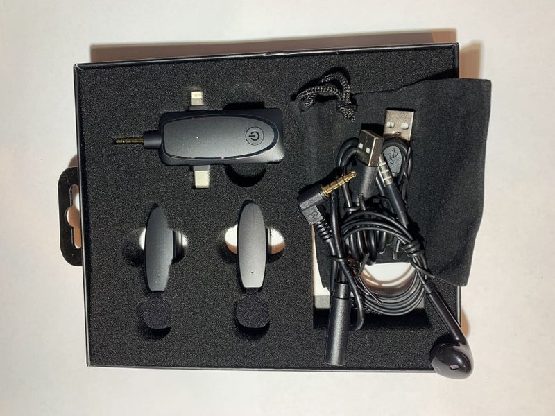 3in1 Lavalier Wireless Microphones Transmission Noise Cancelling Microphone Plug Carousel 9