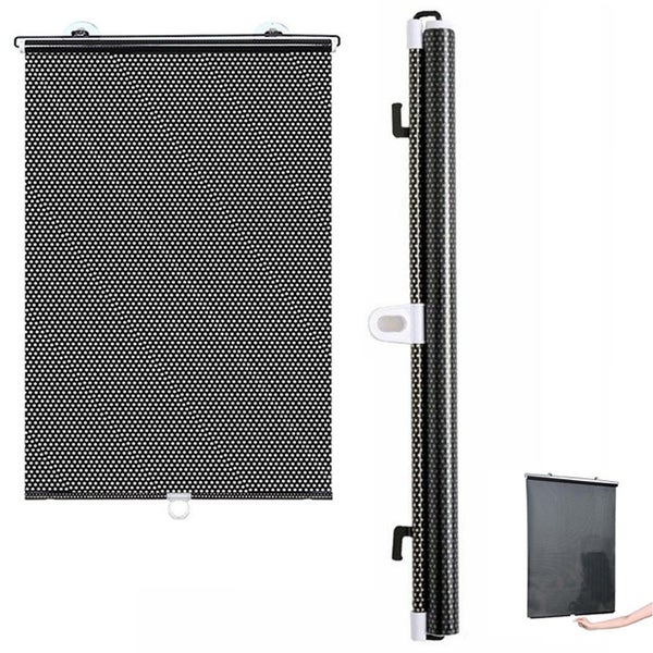 Car Window Shade Retractable Roller Blinds Sunshade Blackout Curtains-Black Carousel 1