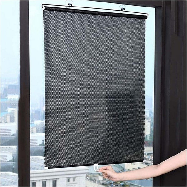 Car Window Shade Retractable Roller Blinds Sunshade Blackout Curtains-Black Carousel 10