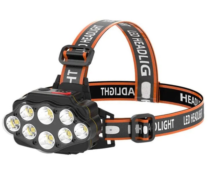 8LED Strong Light Rechargeable Night Fishing Headlight Headlamp Outdoorheadlight Carousel 1