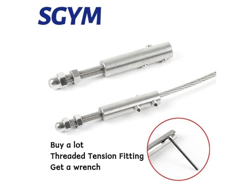 Cable Railing Wire Rope 1.5/2/3/4/5/6/8mm Threaded Stud Tension End Fitting Carousel 1