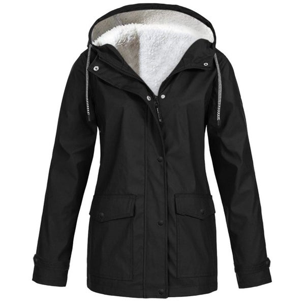 Women's Autumn Winter Add Velvet Outdoor Jacket Windproof Waterproof Carousel 1