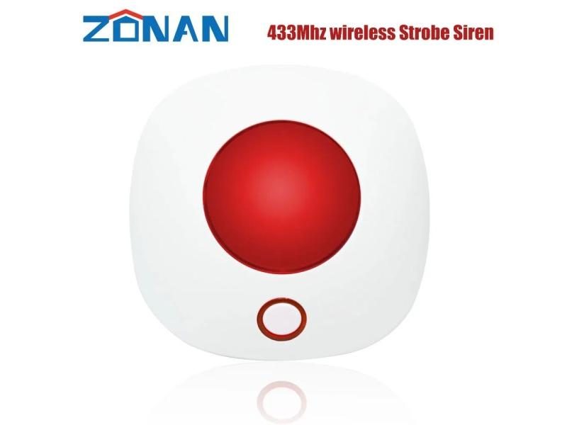 ZONAN SN10 433MHz Indoor Horn Siren Wireless Flashing Strobe Siren Light Siren Carousel 2