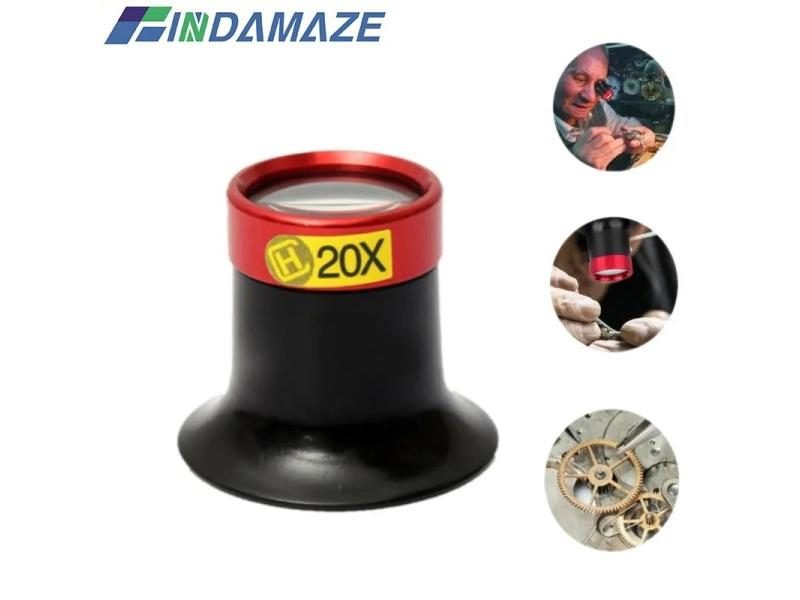 FINDAMAZE 5X 10X 15 20X Monocular Magnifying Glass Loupe Lens Magnifier Carousel 1