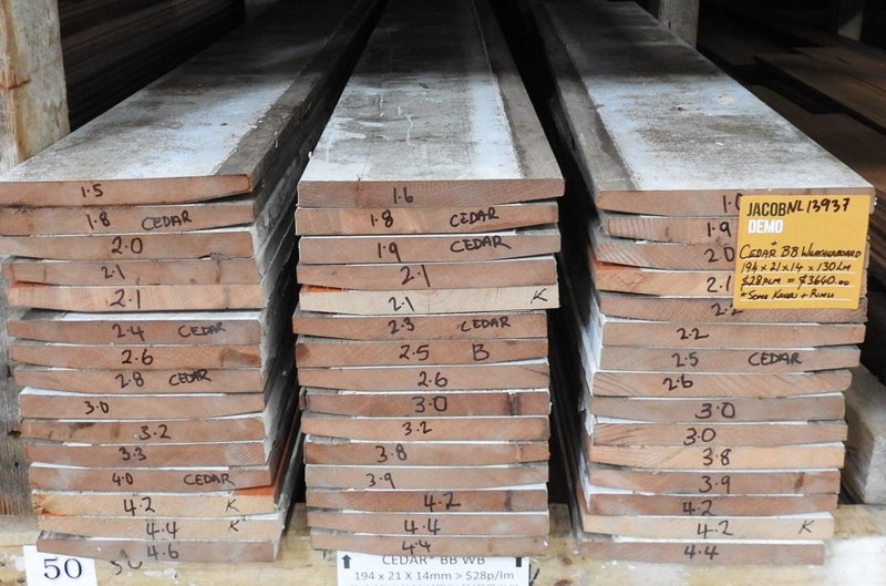 Salvaged Cedar Bevel-Back Weatherboard 130Lm Job Lot W194 x T21mm NL13937 Carousel 2