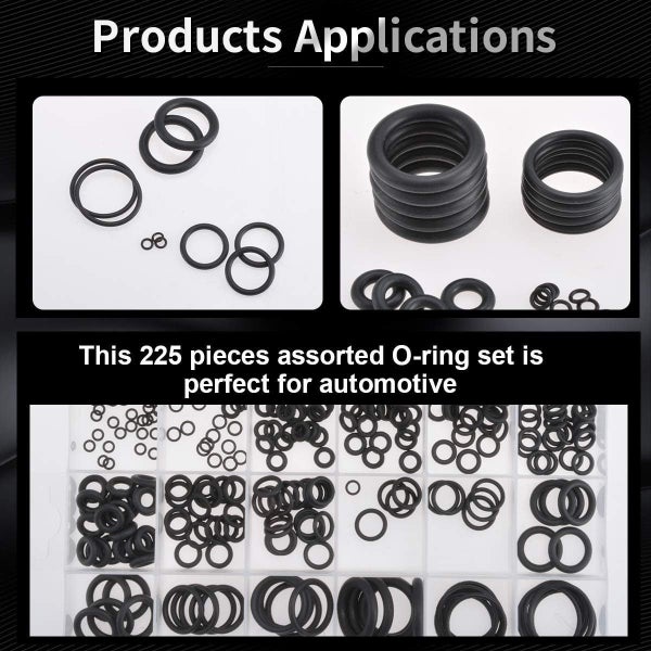 225Pcs Metric Set Universal O-Ring Assortment Carousel 2