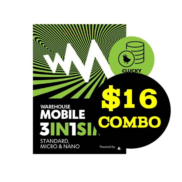 Warehouse SiM Card with $16 Combo Carousel 1
