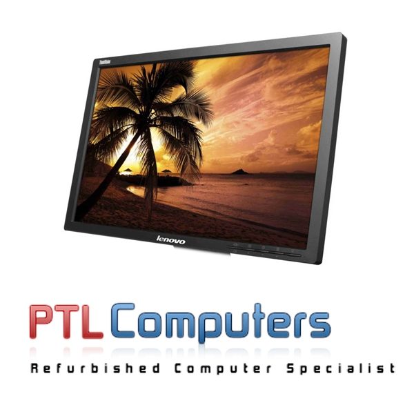 *$1 Res* Used Lenovo ThinkVision LT1953WA 19" Monitor VGA DVI *NO STAND* Carousel 1