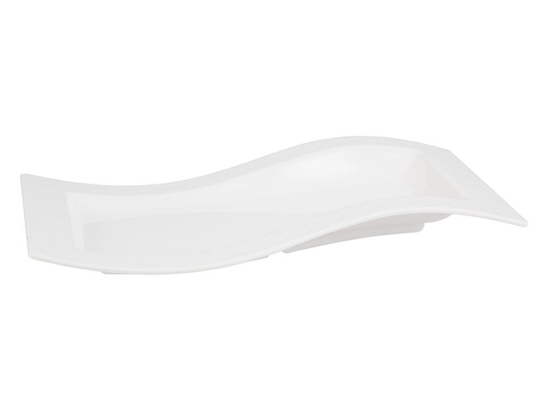 Rectangle Melamine Platter White - Wavy 38cm / 15" Carousel 3