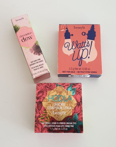 3 X Mini Benefit cosmetic blusher, bronze, highlighter Carousel 1