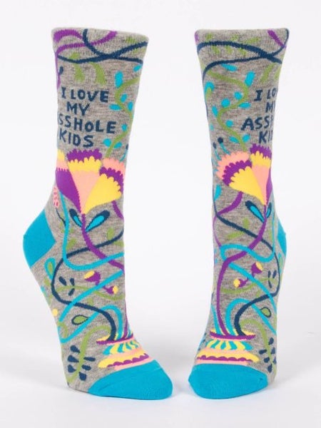 Love My Asshole Kids Crew Socks Carousel 2