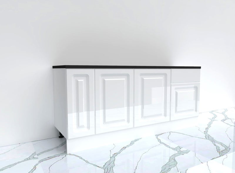 2100mm Wide Shaker style High Gloss kitchenette Carousel 1