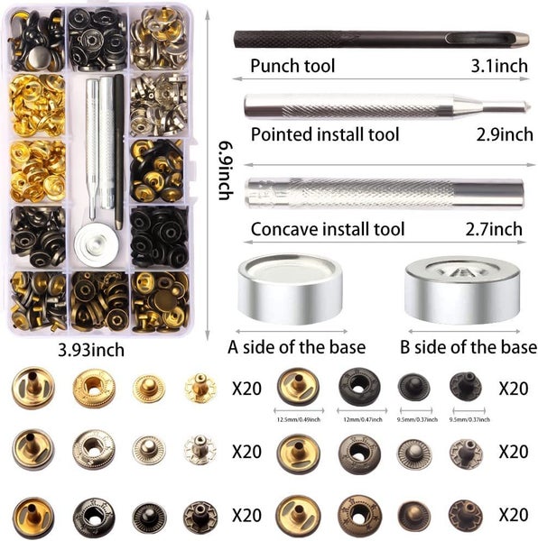New Leather Snap Fasteners Kit Sale Sale Carousel 2