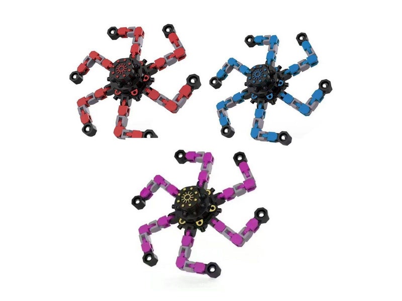 3Pcs Fidget Spinner Toys Transformable Mechanical Gyro Toys Random Color Carousel 2