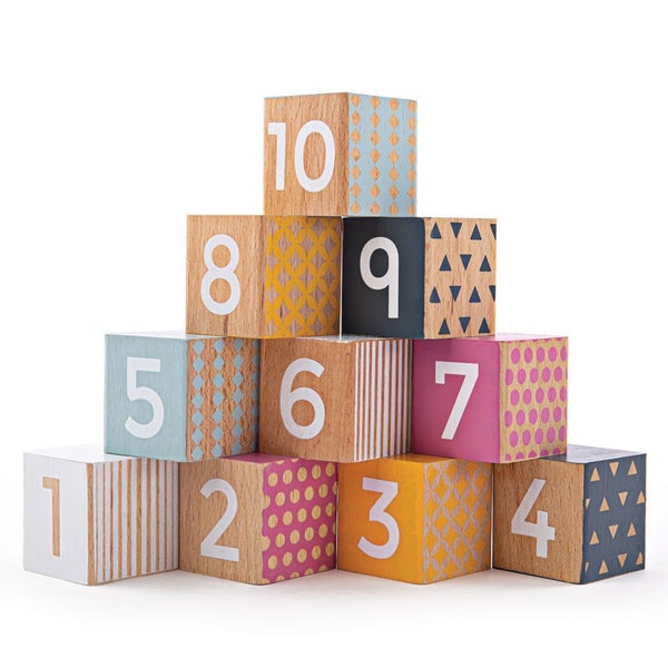 Bigjigs Toys 100% FSC® Certified Wooden Number Blocks Carousel 1