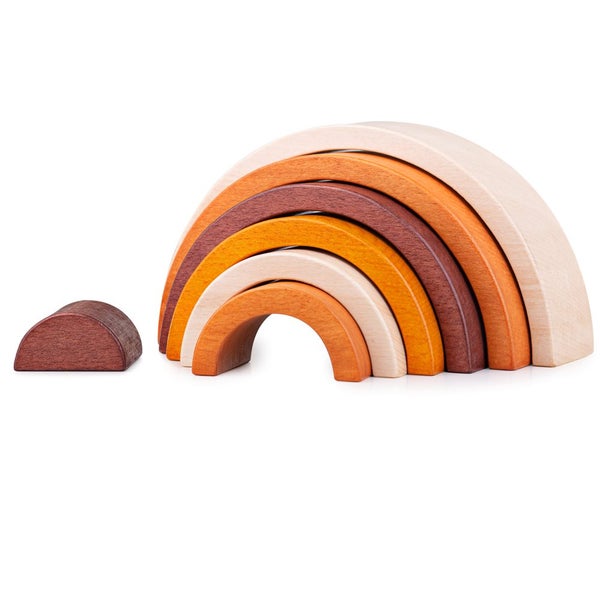 Bigjigs Toys Natural stacking rainbow Carousel 1
