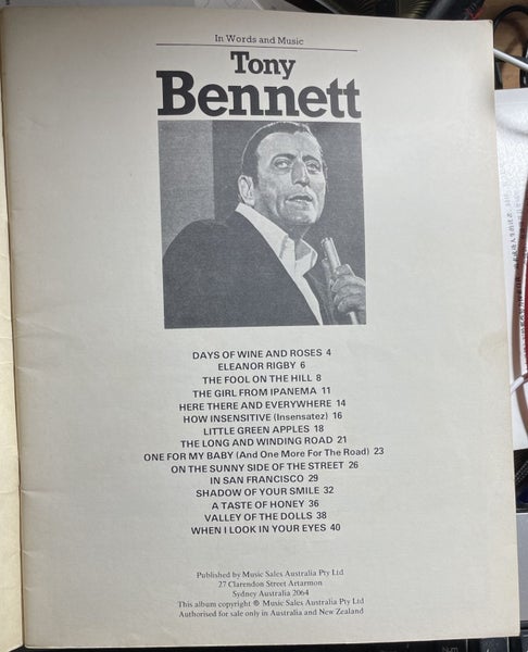 In Words and Music Tony Bennett Carousel 2