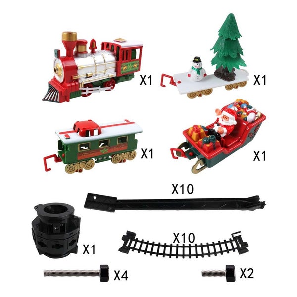 Toy Electric Train Set Around Christmas Tree with Sounds and Lights for Boys Gir Carousel 2