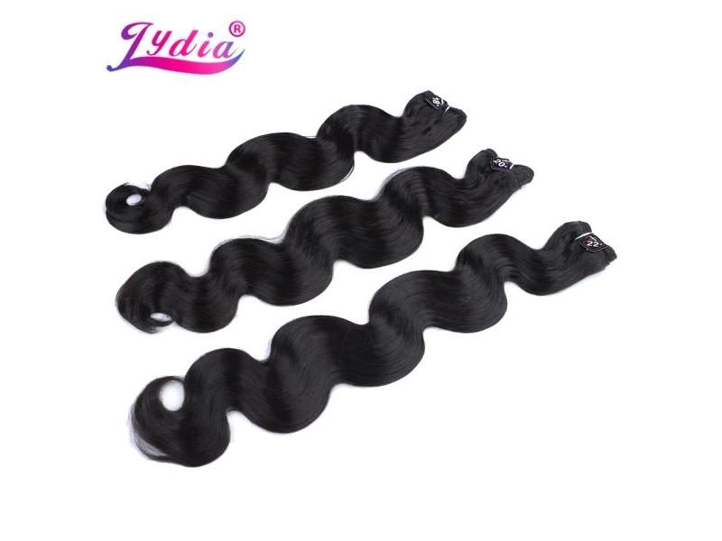 Synthetic Sew In Body Wavy Hair Extensions 3pcs/Pack 18"20"22Inch 225g/Pack Carousel 1