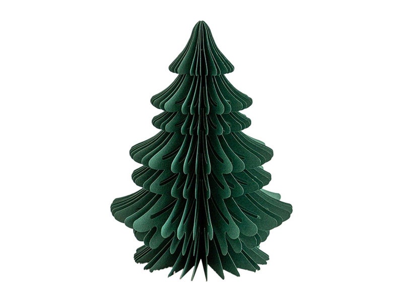1Pc 20cm Tabletop Paper Honeycomb Christmas Tree Xmas Party Home Decor - Green Carousel 2