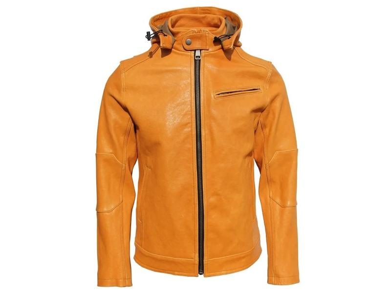 Mens Real Leather Jacket With Removable Hood Thick Tanned Sheepskin For Winter Carousel 2