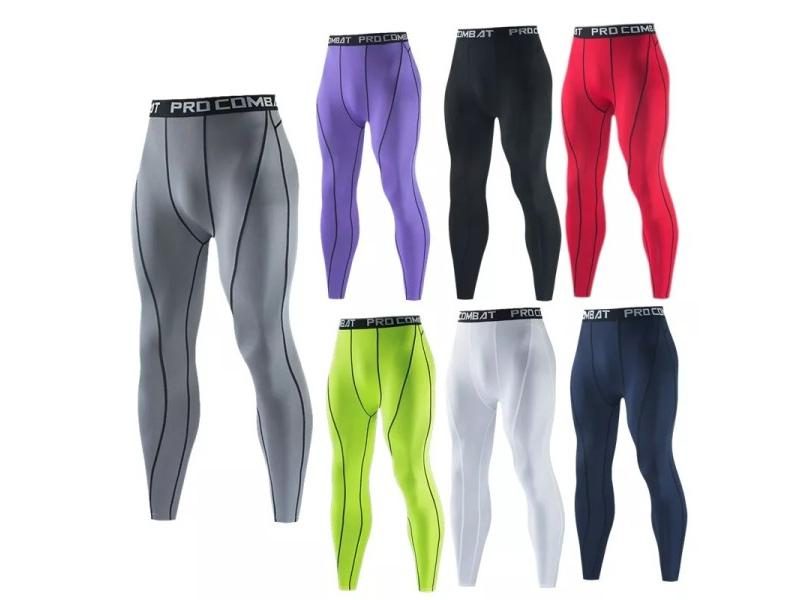 Compression Men Fitness Tights Base Layer Trousers Sweat Gym Workout Pants Carousel 2