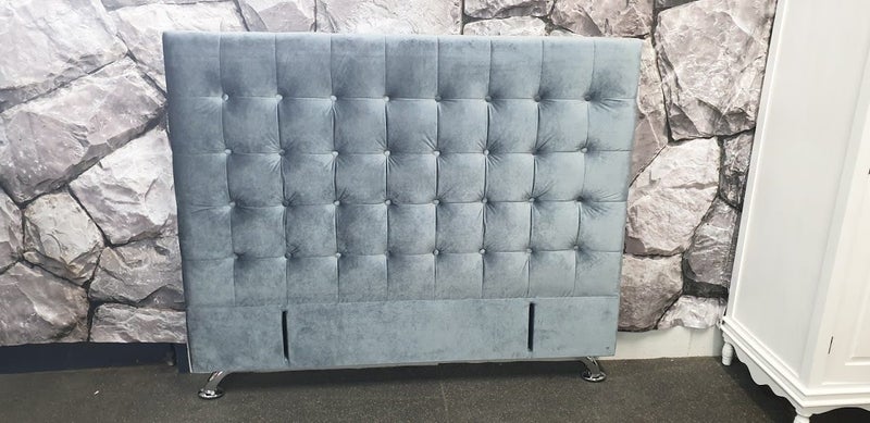 Maison Queen Headboard - Blueish Grey Velvet Carousel 2