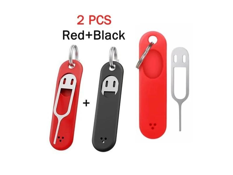 2PCS Anti-Lost Sim Card Pin Needle With Storage Case Key Tool Mobile Phone Carousel 2