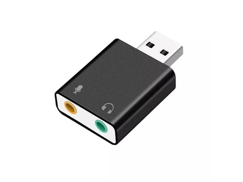 USB Sound Card USB To 3.5mm Audio Earphone Adapter External Sound Card 7.1 Carousel 2