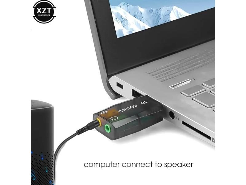 External Usb To 3.5mm Stereo Headset Adapter For Laptop Speaker Carousel 1