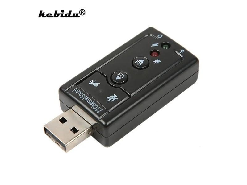 Mini 7.1 Channel 12Mbps USB 2.0 Sound Card With 3.5mm Jacks Carousel 2