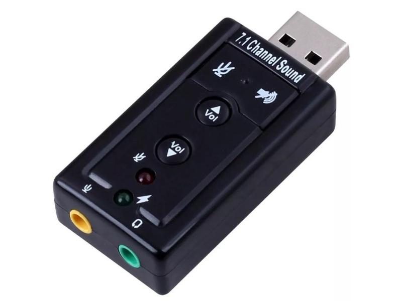 7.1 Channel USB 2.0 External Sound Card W 3.5mm Jacks Carousel 2