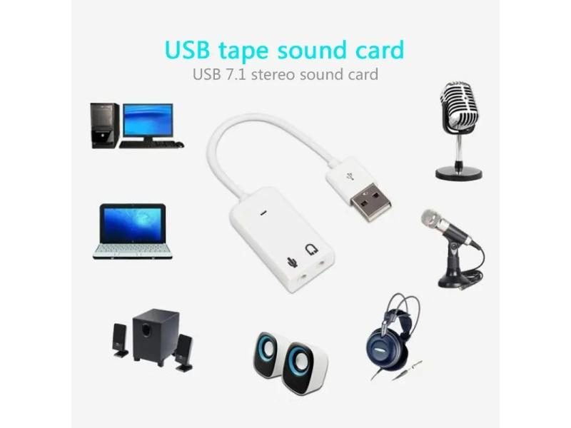 USB 7.1 3D External USB Audio Adapter For Laptop PC Carousel 1