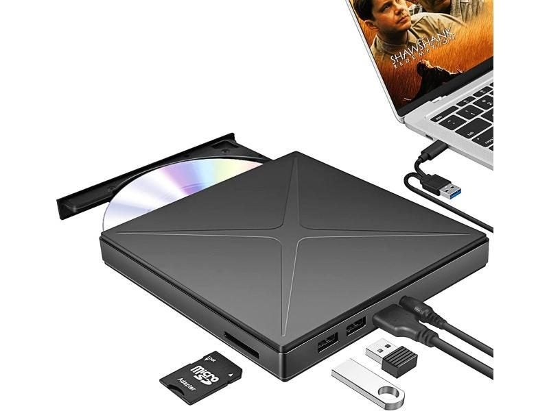 External Optical Drive USB 3.0 Portable CD DVD / RW Drive DVD Player For Laptop Carousel 1