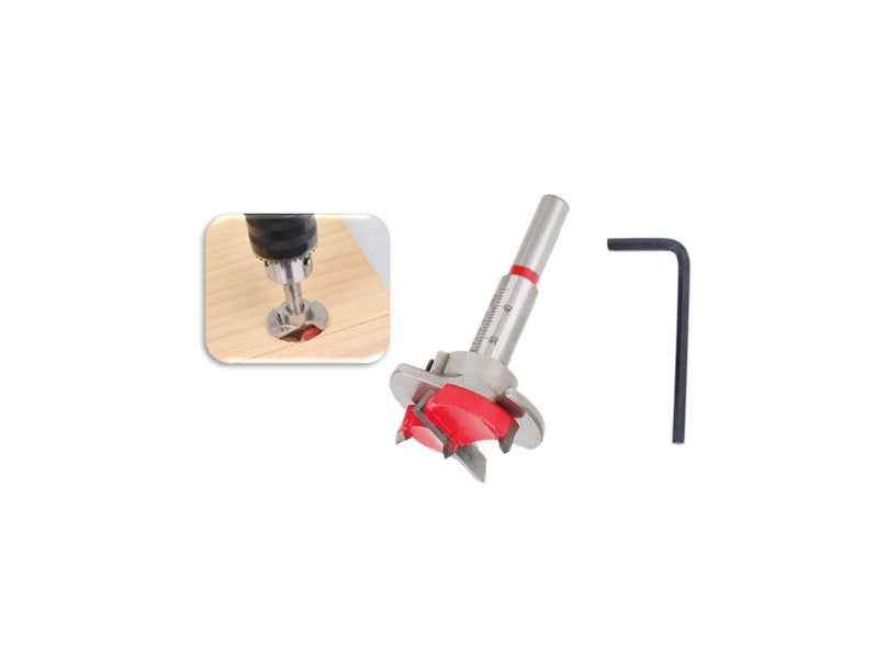 PTN Adjustable 35mm Hinge Hole Saw Drill Bit Kit Wood Cutter Wood Plastic 35mm Carousel 1