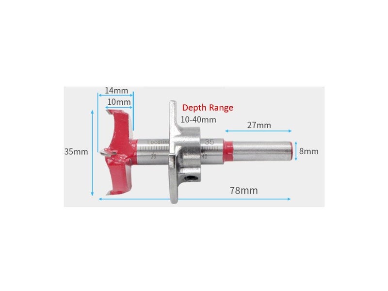 PTN Adjustable 35mm Hinge Hole Saw Drill Bit Kit Wood Cutter Wood Plastic 35mm Carousel 2
