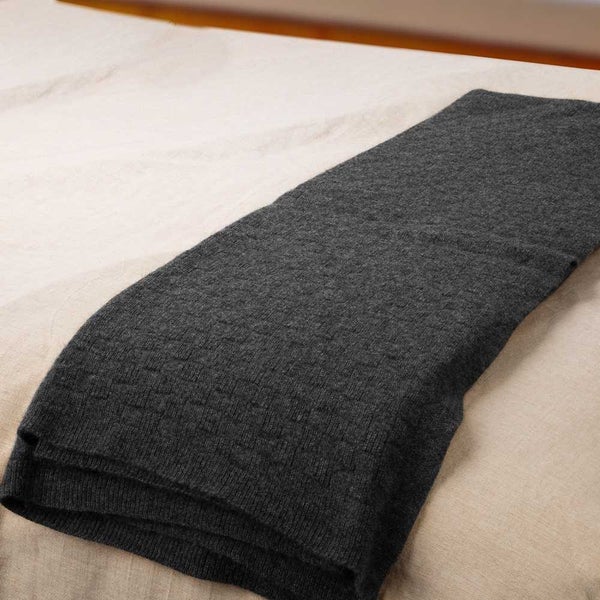 Bemboka Angora / Superfine Merino Lightbox Throw Charcoal Carousel 1