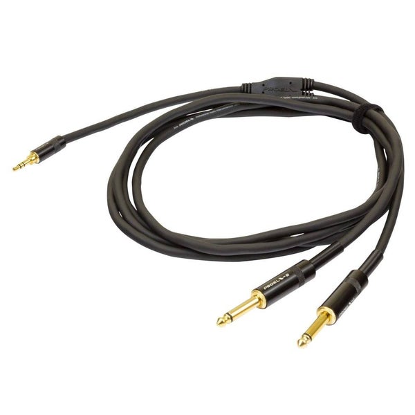 CHLP170LU3XL :: Challenge Stereo Split Lead 3.5mm TRS > 2 x 6.3mm TS 3m Carousel 1