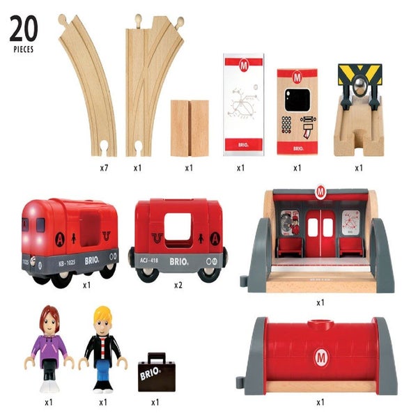 BRIO Set - Metro Railway Set 20 pieces 33513 Carousel 1