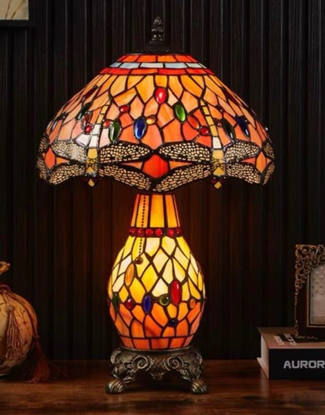 New Design Handmade Tiffany Table Lamp Carousel 2