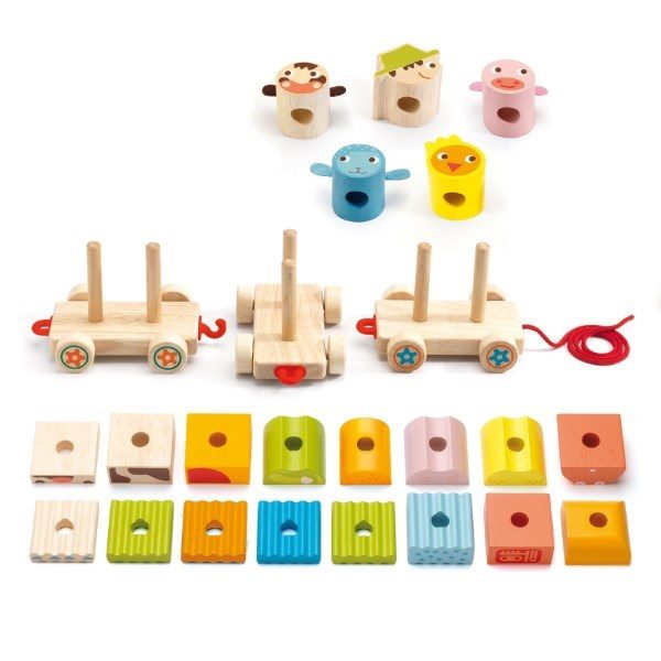Djeco Pull-Along Activity Train Carousel 2