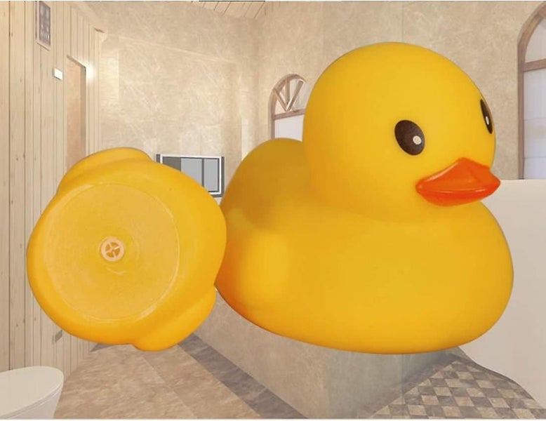 Yellow Rubber Bath Ducks Baby Bath Toy Carousel 2