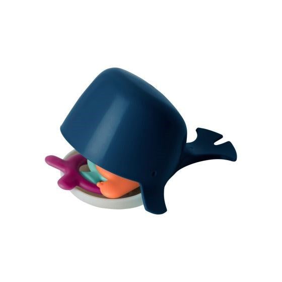 Boon Chomp Hungry Whale Bath Toy- Navy Carousel 1