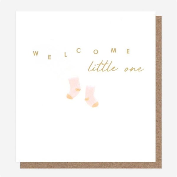 Caroline Gardner - Welcome Little One Girl - Baby Card Carousel 1