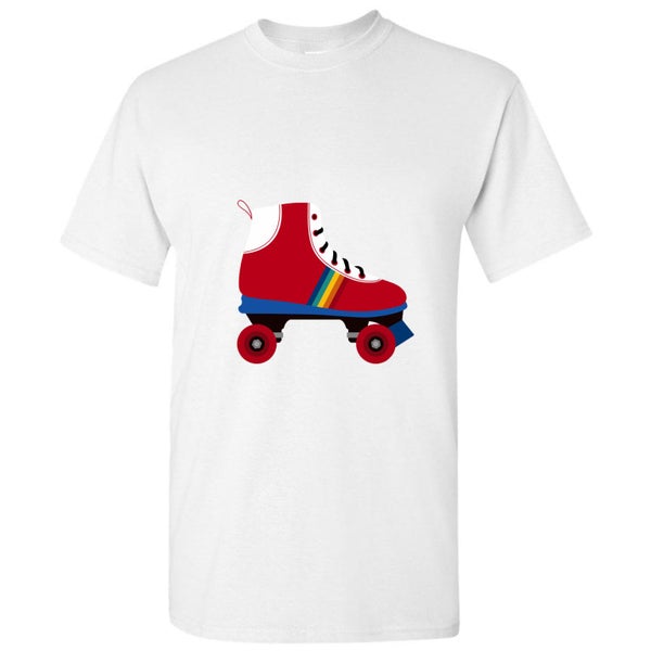 Adults Kids Roller Skates Shoes Sports White Men T Shirt Tee Top Carousel 1