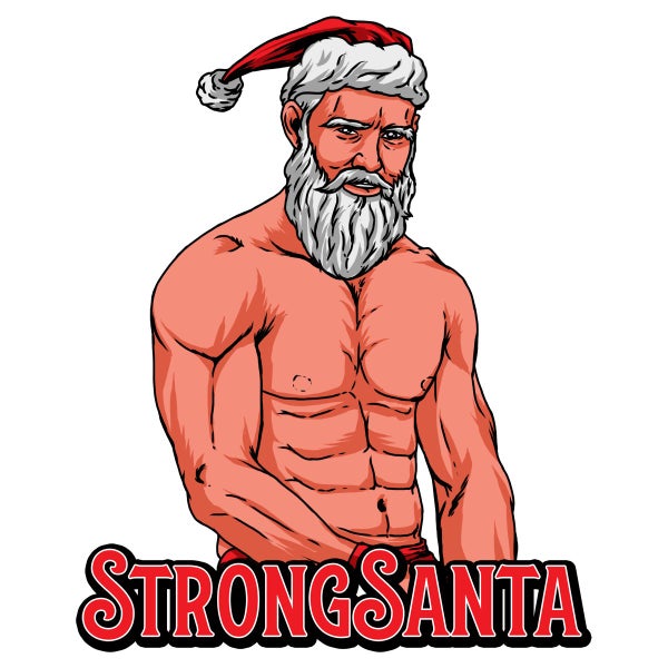 Santa Claus Classic Funny Strong Body Christmas White Men T Shirt Tee Carousel 2