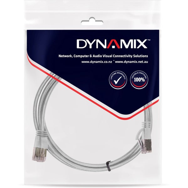 Dynamix PLSSGY-C6A-2.5 Cat6A RJ45 Patch Lead - 2.5m - Grey S/FTP - Shielded - Carousel 3