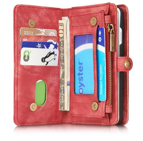 Nokia 2 Case Retro leather case multi cards cash pocket & zip Carousel 2